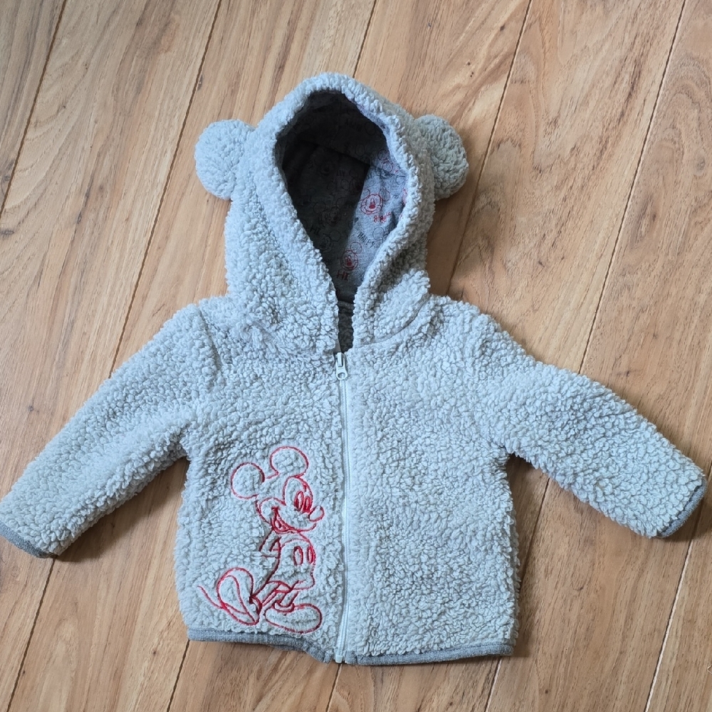 Disney Gray Baby Jacket with Red Accents